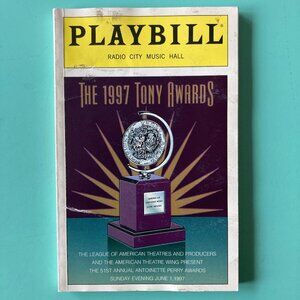 Tony Awards Playbill / Program 1997 Host Rosie O'Donnell Marked & Scuffed Cover